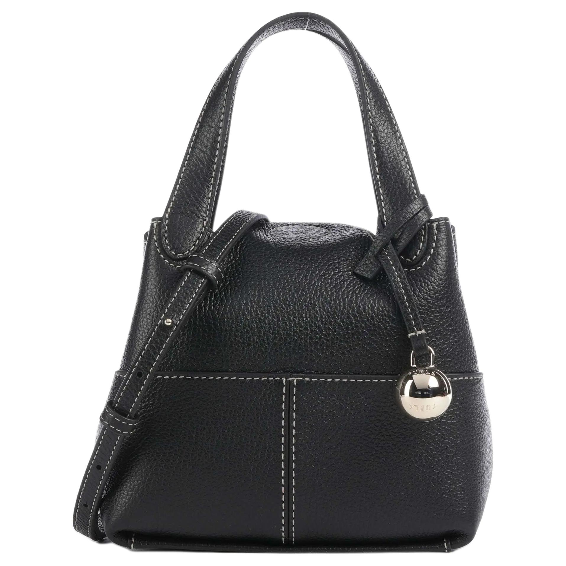 

Furla Женская мини-сумка через плечо из зерненой кожи черная