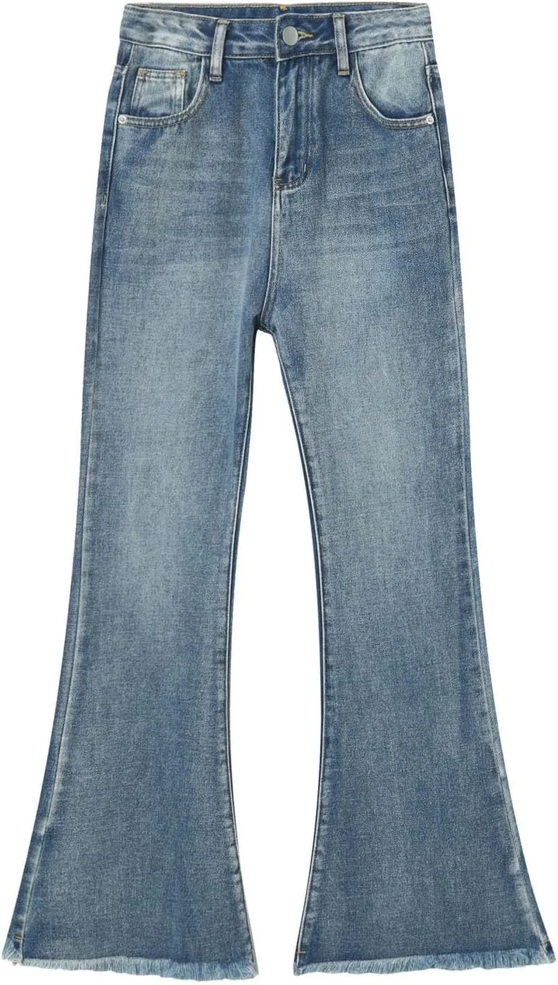 

Женские джинсы Bell Bottom Flare High Waisted Stretchy Denim с карманами
