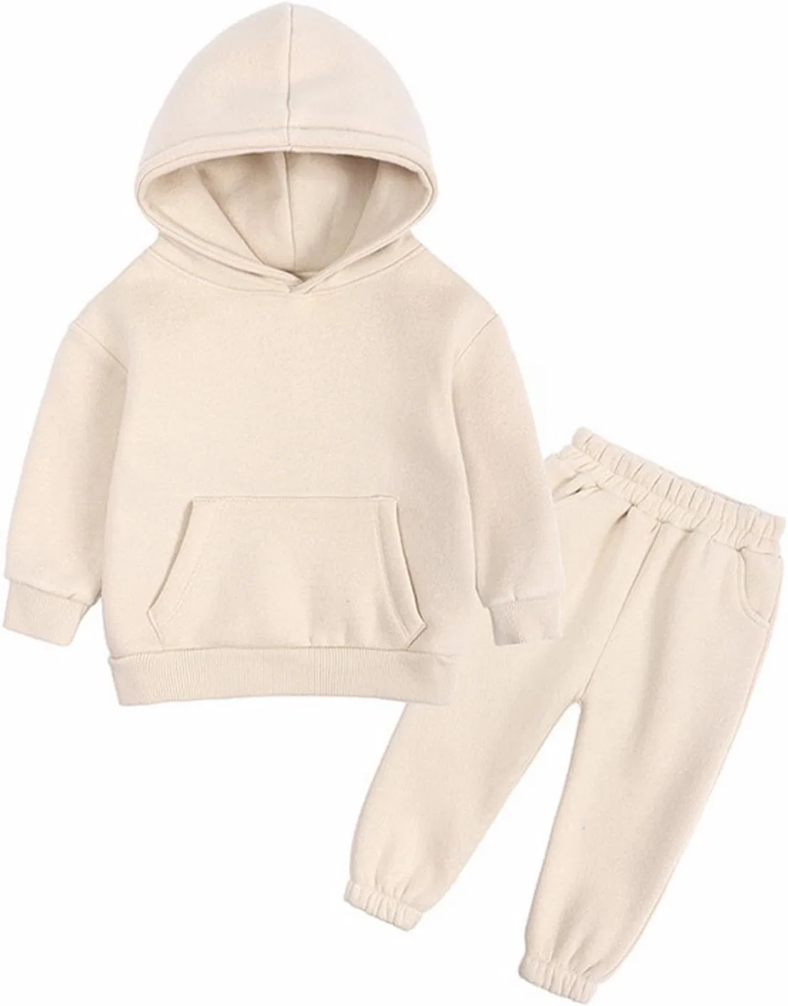 Детский спортивный костюм с флисовой подкладкой, Beige — фото 2