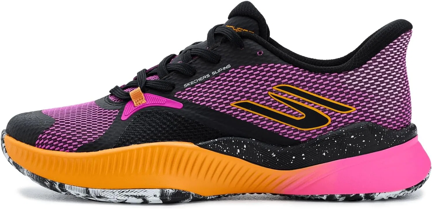 Кроссовки теннисные Skechers, Black/Pink — фото 4