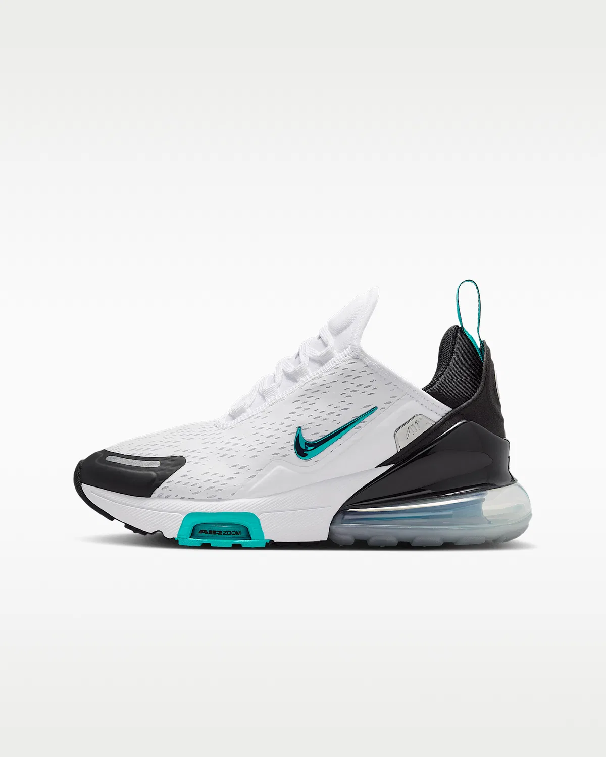 Кроссовки Nike Air Max 270 Premium для детей, White/Black/Metallic Silver/Dusty Cactus