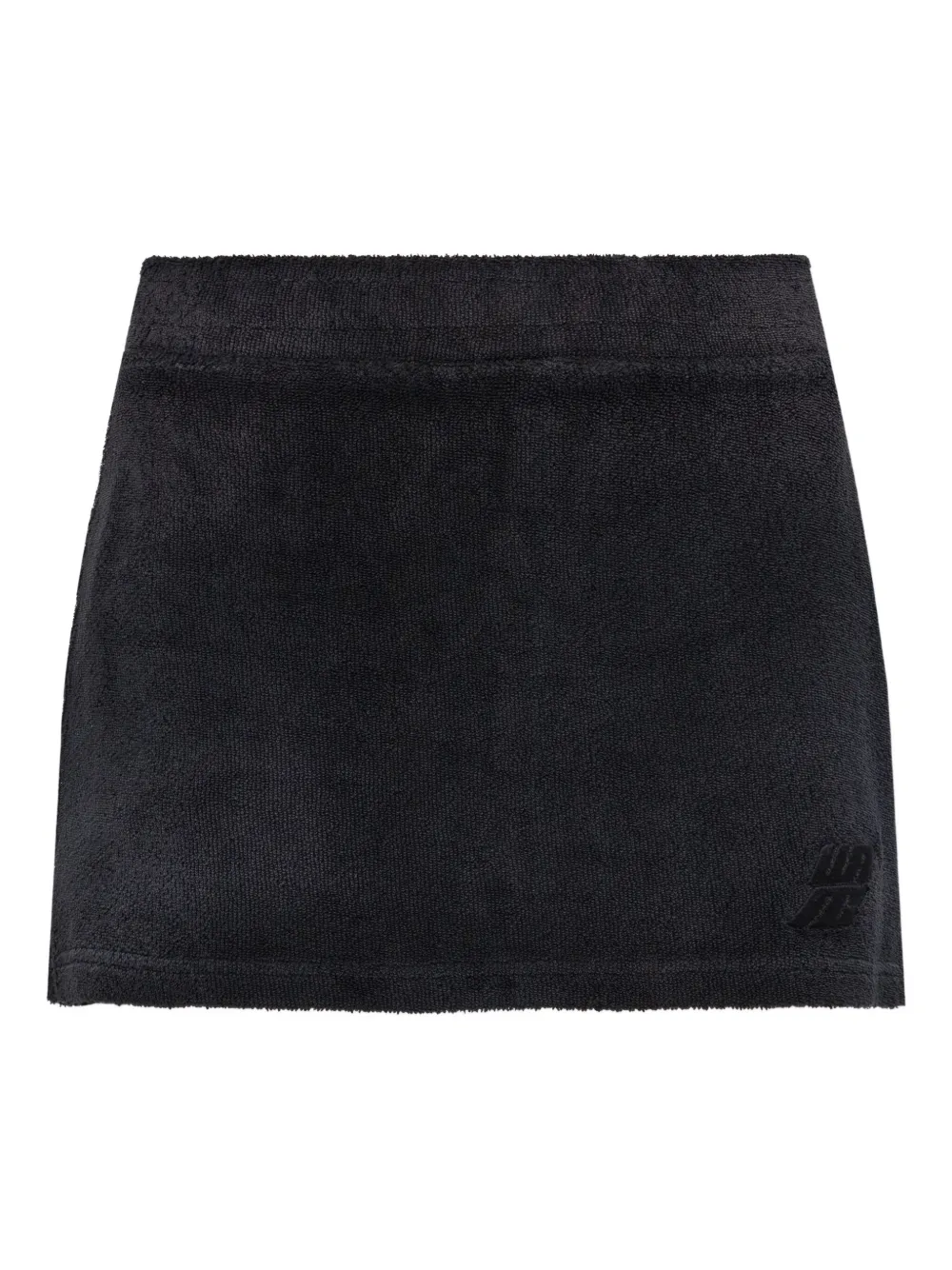 

Мини-юбка из хлопка с вышивкой Alexander Wang, черный