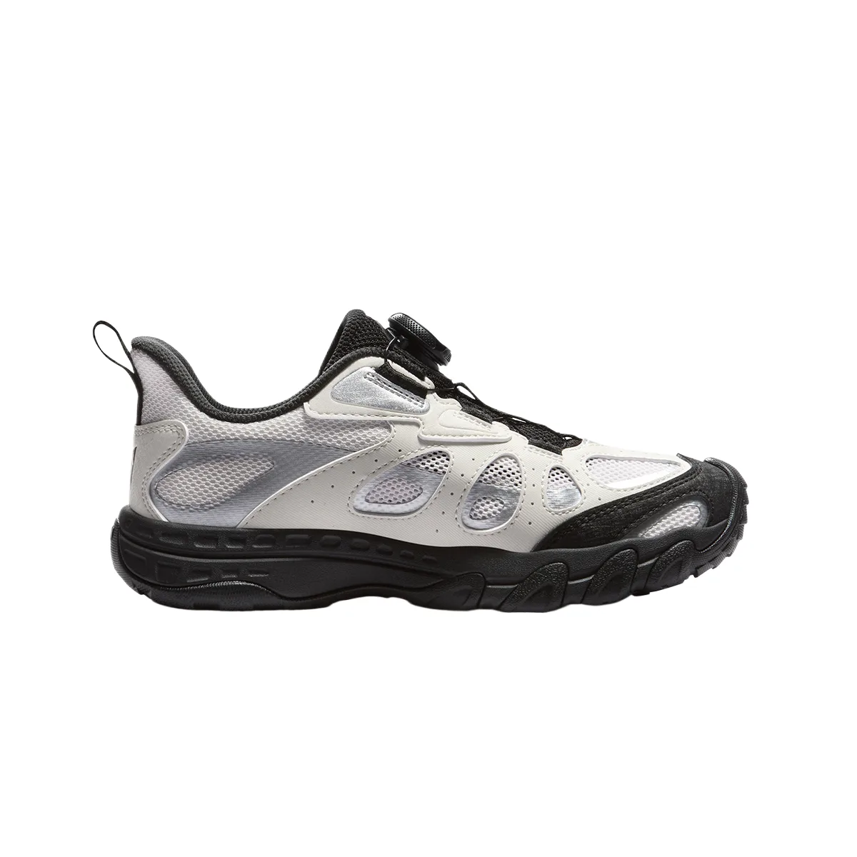 Tiger Claw 5 Textile, Synthetic Leather дышащие поддерживающие низкие кроссовки для детей FILA KIDS, Sheer White/Black — фото 3