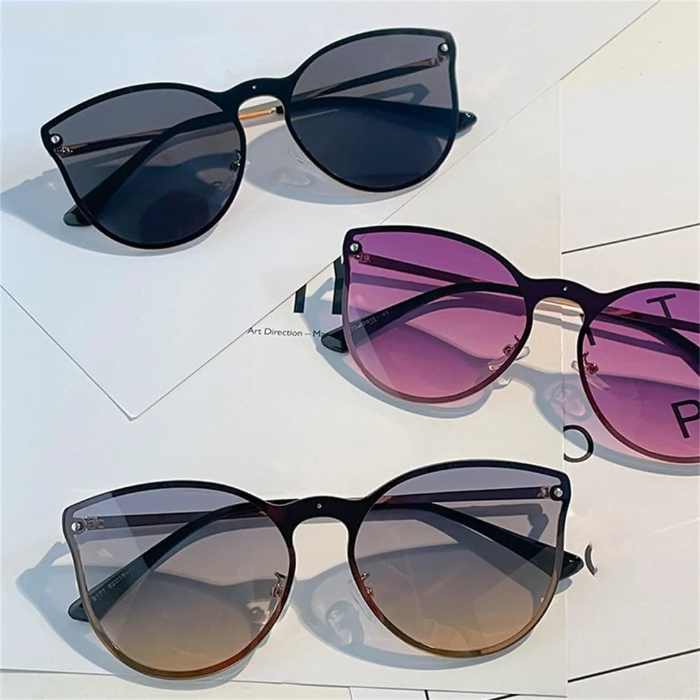 

Женские солнцезащитные очки без оправы с заклепками, мужские солнцезащитные очки в стиле ретро для активного отдыха, защита от УФ-излучения UV400 LANGSER, 6