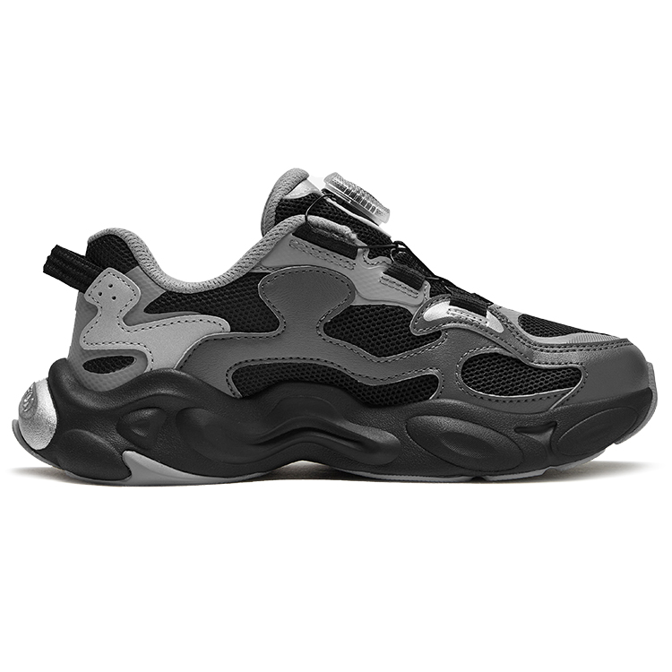 FILA KIDS Беговые кроссовки BOA с противоскользящей подошвой, амортизацией, износостойкие, с эффектом отскока, низкие, черный/castle gray, детские — фото 2