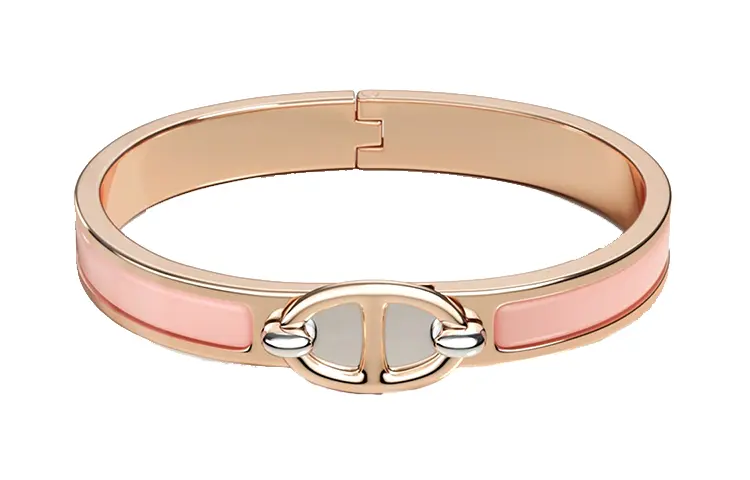 Мини-браслеты Clic Chaine D'Ancre для женщин HERMES, розовый розовый — фото 3