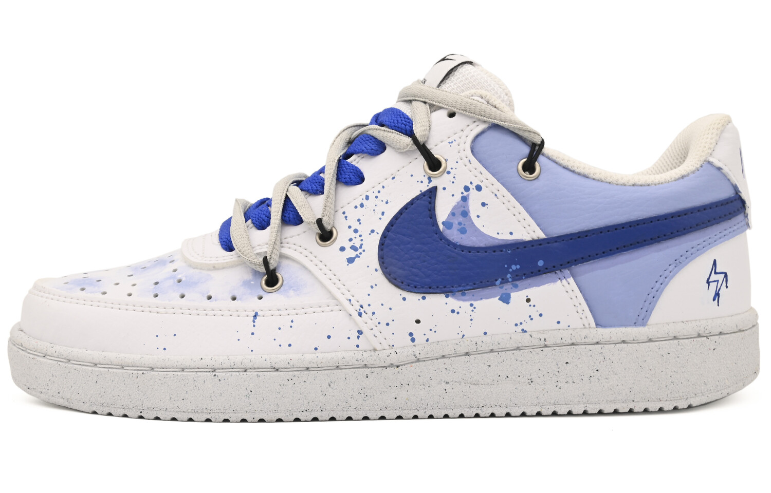 

Кроссовки для скейтборда Court Vision 1 женские низкие сине-белый Nike