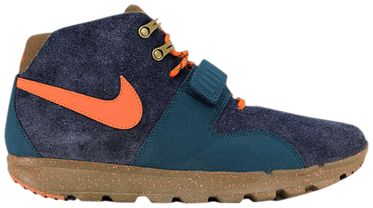 

Кроссовки Nike Poler x Trainerendor Mid Premium SB 'Obsidian Orange Speckle', синий