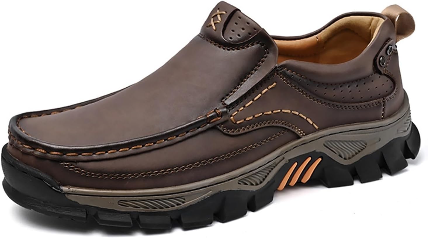 

Мужская повседневная обувь, слипоны, туфли, деловая обувь Dmgyck, коричневый