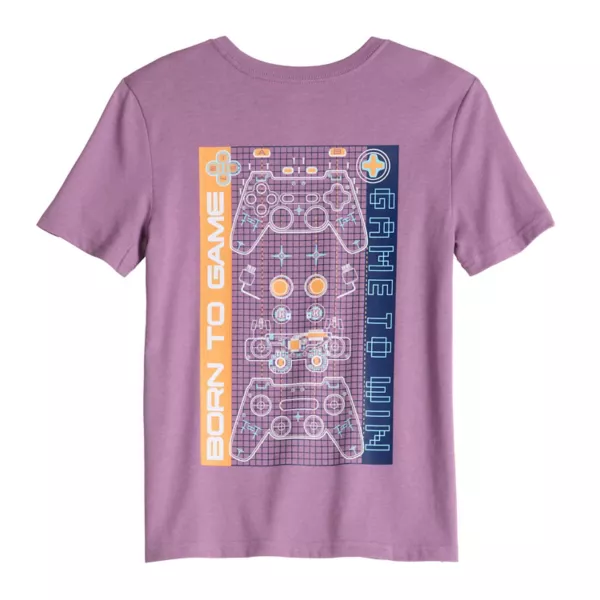 

Футболка с коротким рукавом и принтом для мальчиков 8-20 лет на каждый день Sonoma Goods For Life, цвет gamer winner purple
