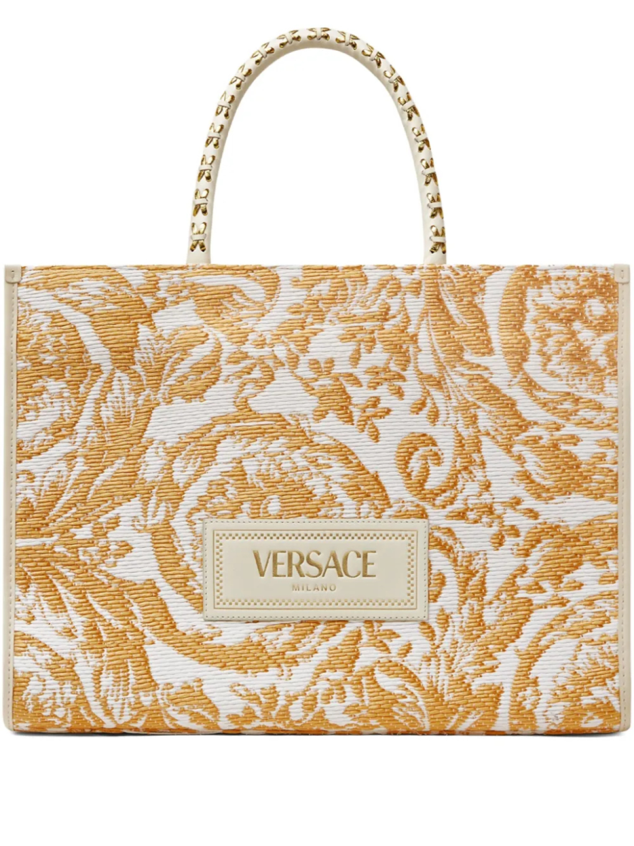 

Versace большая сумка-тоут Barocco Athena, белый