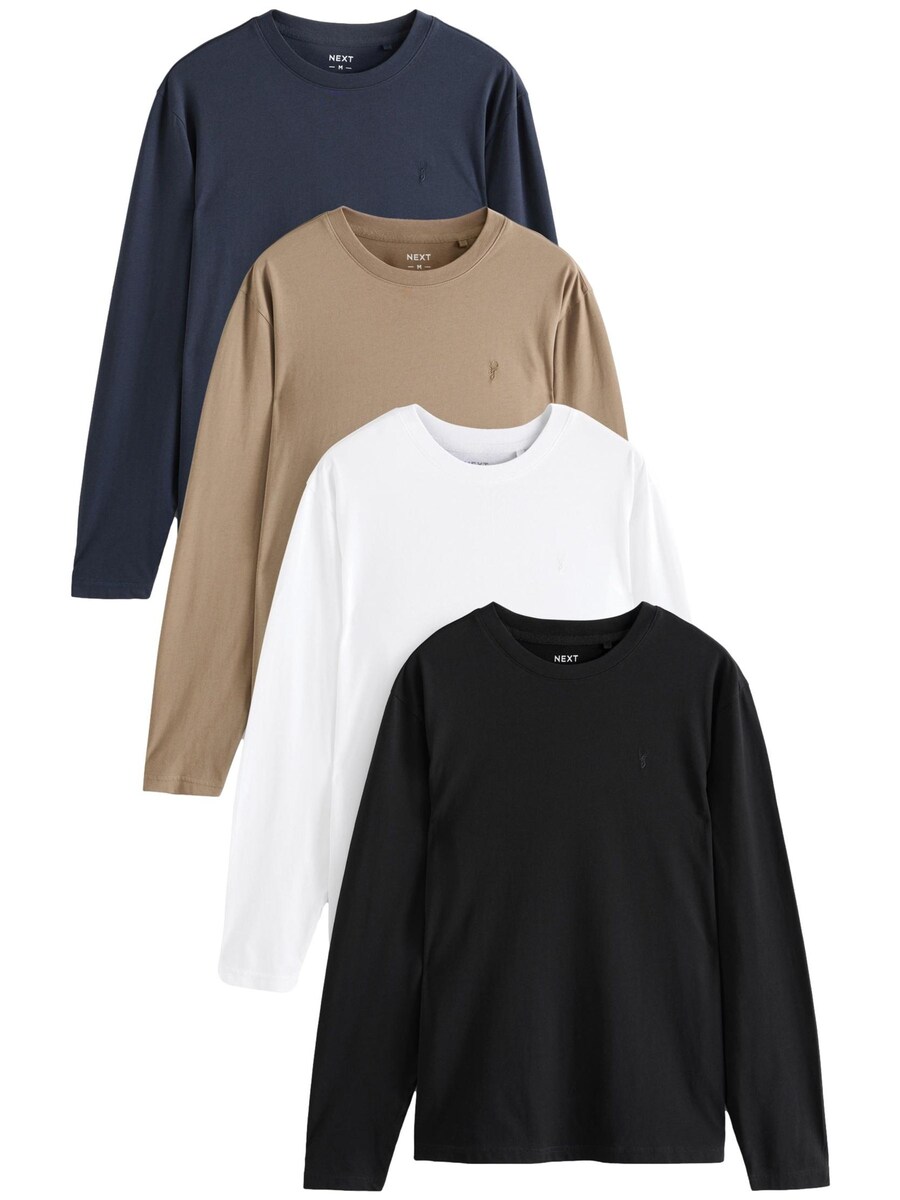 

Рубашка Next, цвет Dark beige/Night blue/Black/White