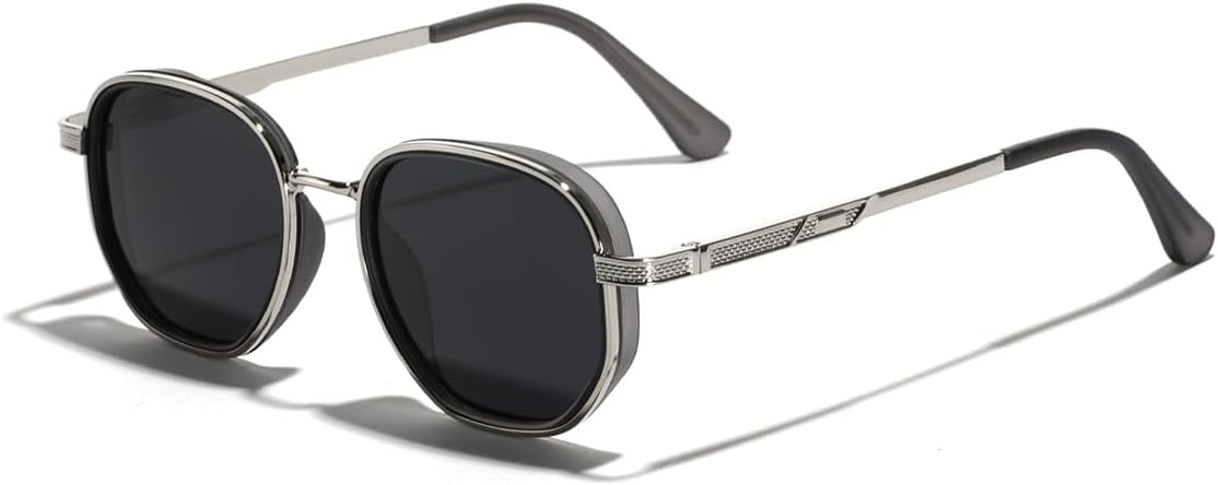 

Поляризованные солнцезащитные очки круглые и квадратные женские TR90, унисекс солнцезащитные очки мужские металлические TAC UV400 линзы, очки для вождения, вечеринки weiyuchen, Grey Silver Frame