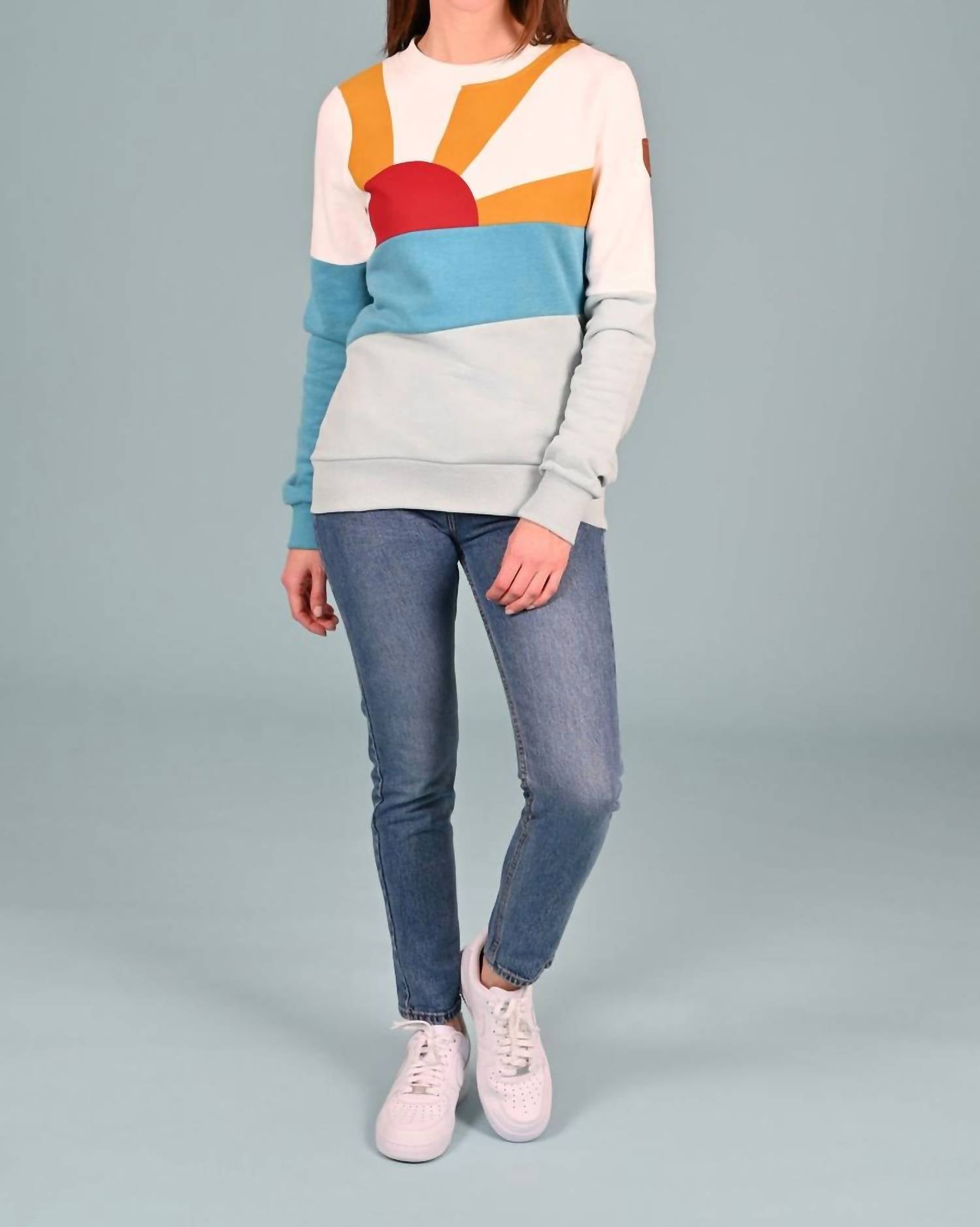 

Свитшот с длинным рукавом Sunset в разноцветном дизайне Wanakome, мультиколор/красный