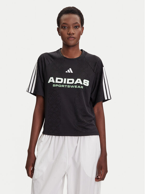 

Футболка loose fit Tiro x Common Goal Jacquard JL9212 Adidas, чёрный