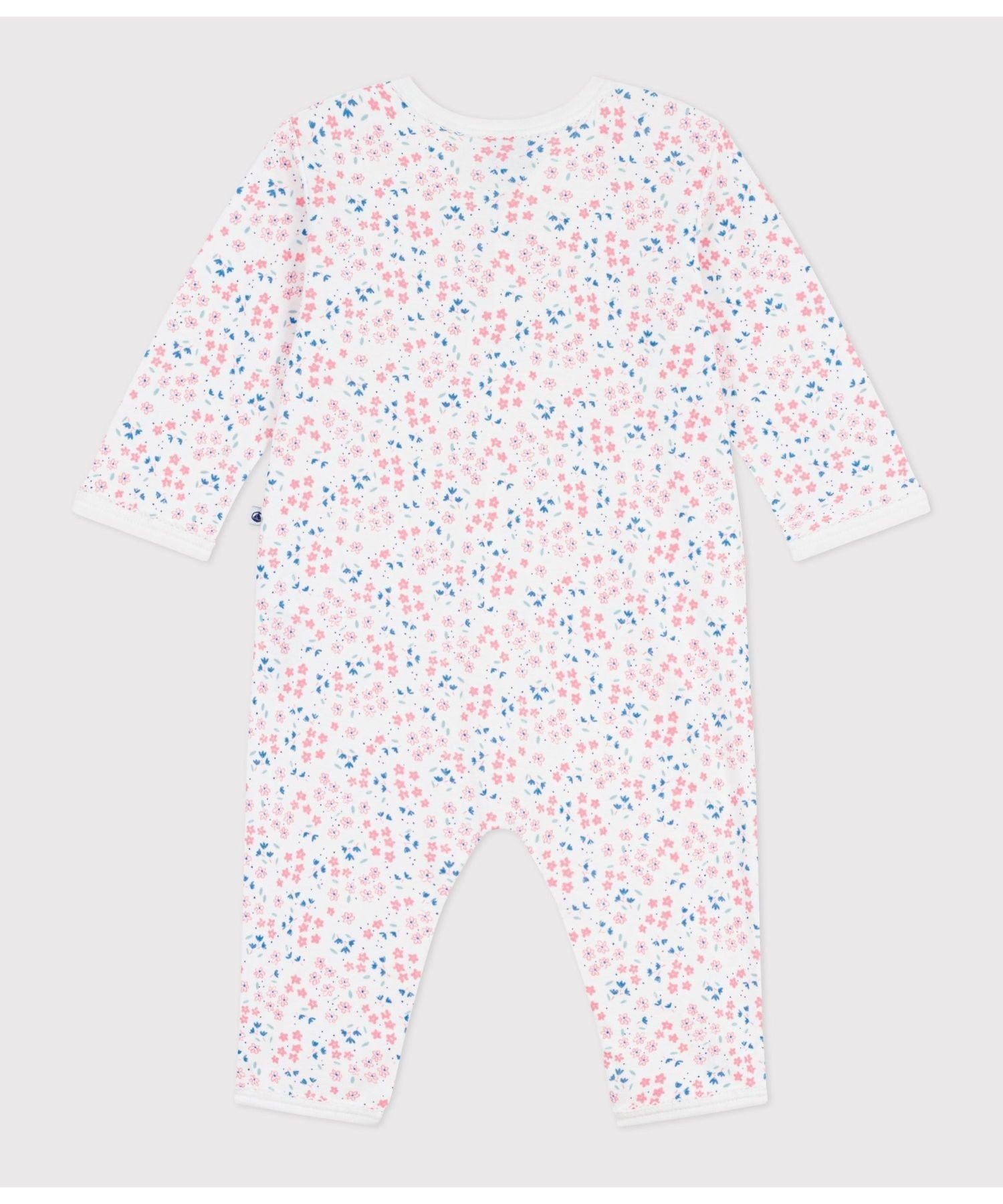Комбинезон без штанин с цветочным принтом Petit Bateau, Off-white/Multicolor — фото 2