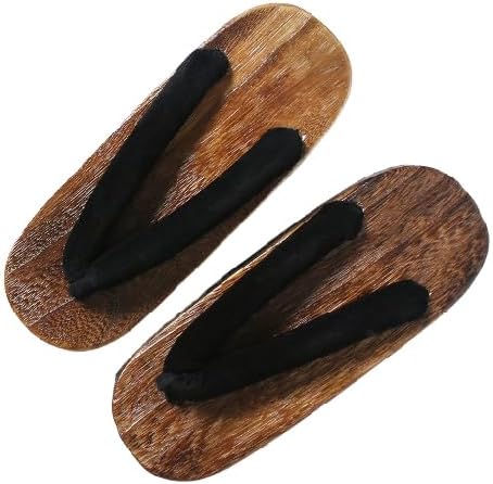 

Мужские японские деревянные сабо с плоским дном, изготовленные из ткани с принтом, с EVA стельками с деревянным узором для пар, с толстой подошвой противоскользящие деревянные сабо и шлепанцы Bydzkj, черный