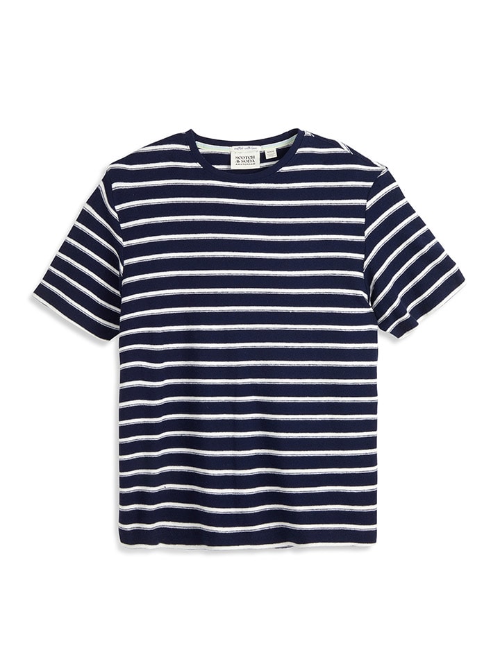

Футболка Scotch & Soda, темно-синий/белый