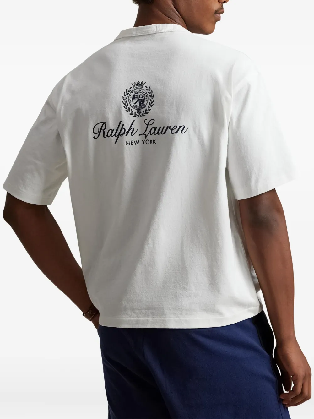 Футболка из джерси с графичным принтом Polo Ralph Lauren, нейтральный — фото 4