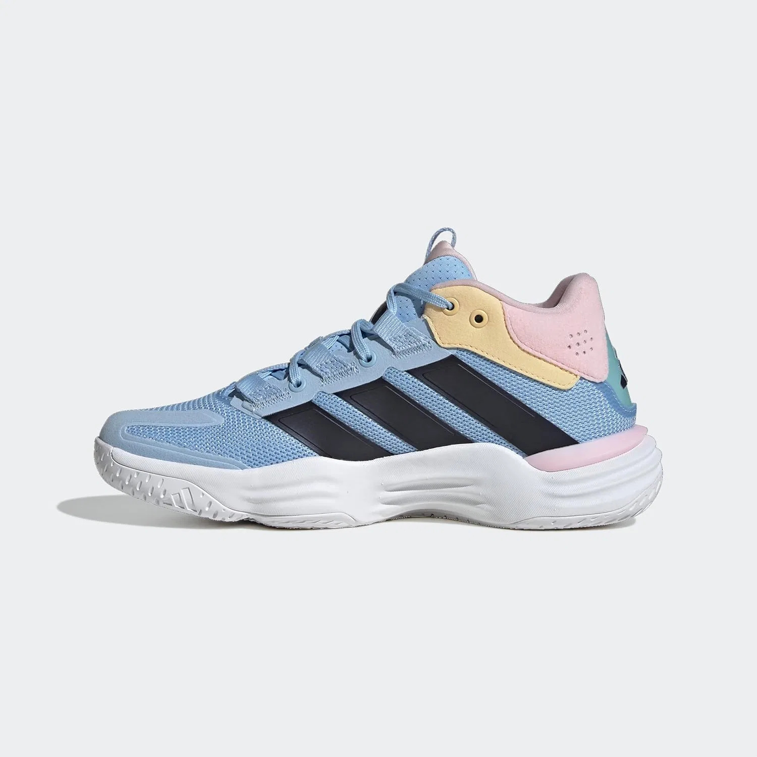 Кроссовки для тенниса adidas, белый/голубой/оранжевый, 6 US