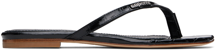 Шлепанцы Croco Slanted Coperni
