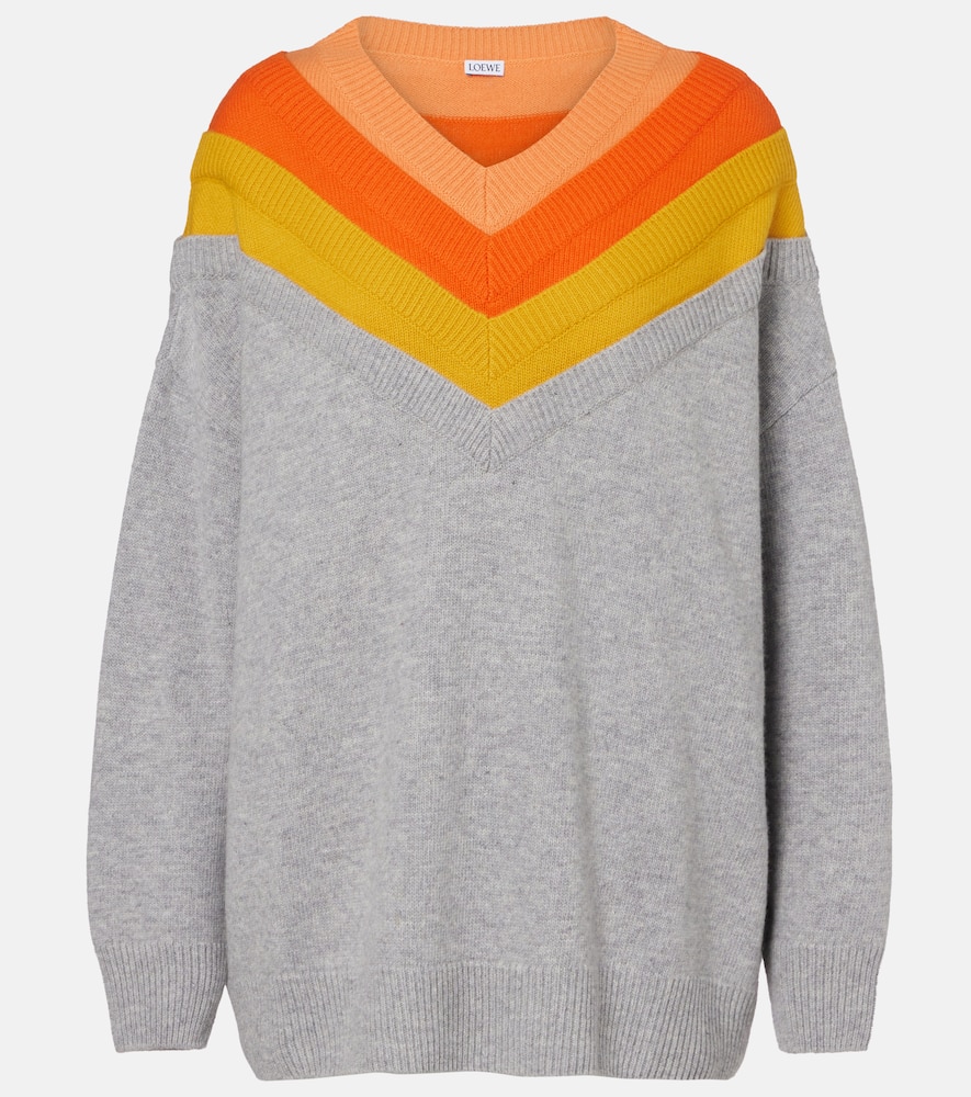 

Многослойный шерстяной свитер Loewe, Light Orange/Ginger Orange