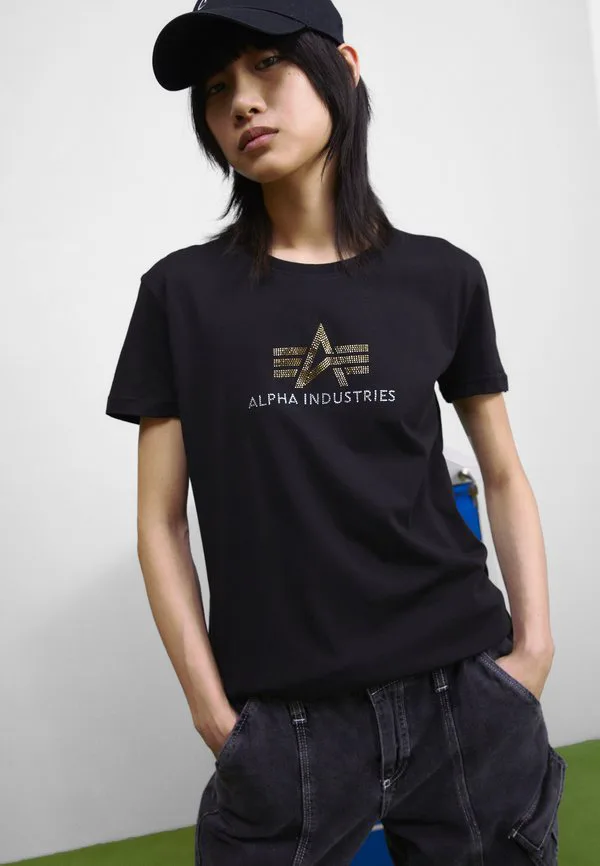 

Футболка с принтом кристаллов Alpha Industries, Black, Черный, Футболка с принтом кристаллов Alpha Industries, Black