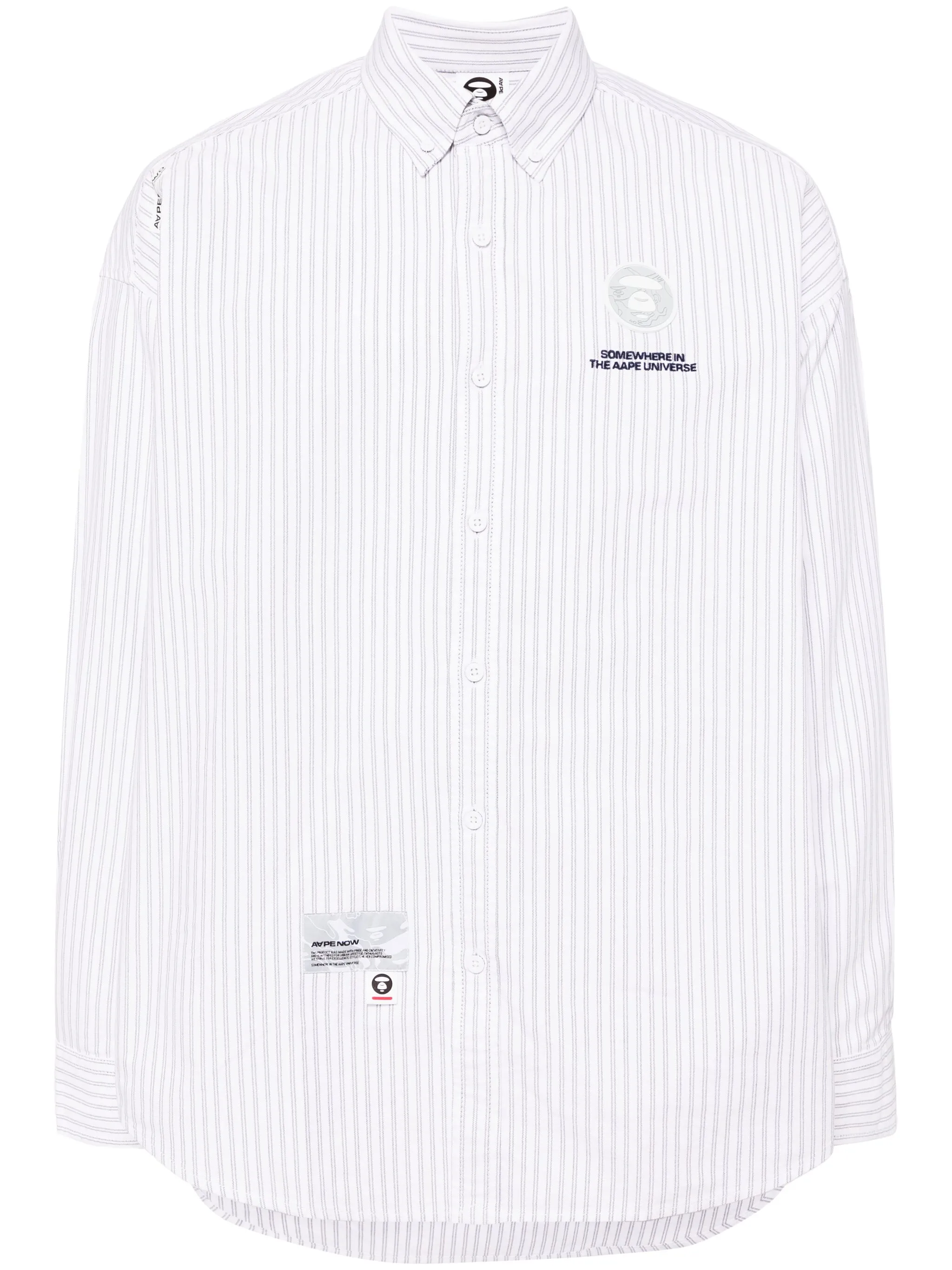 

Рубашка в полоску Aape By A Bathing Ape, синий