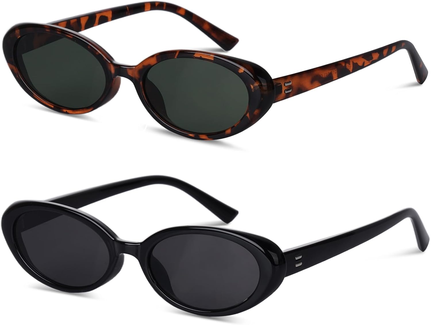 

Солнцезащитные очки Nydotd Retro Oval для женщин, модные солнцезащитные очки в стиле Y2k, стиль 90-х, маленькие овальные солнцезащитные очки с защитой от УФ-излучения, Black/Grey+leopard/Green