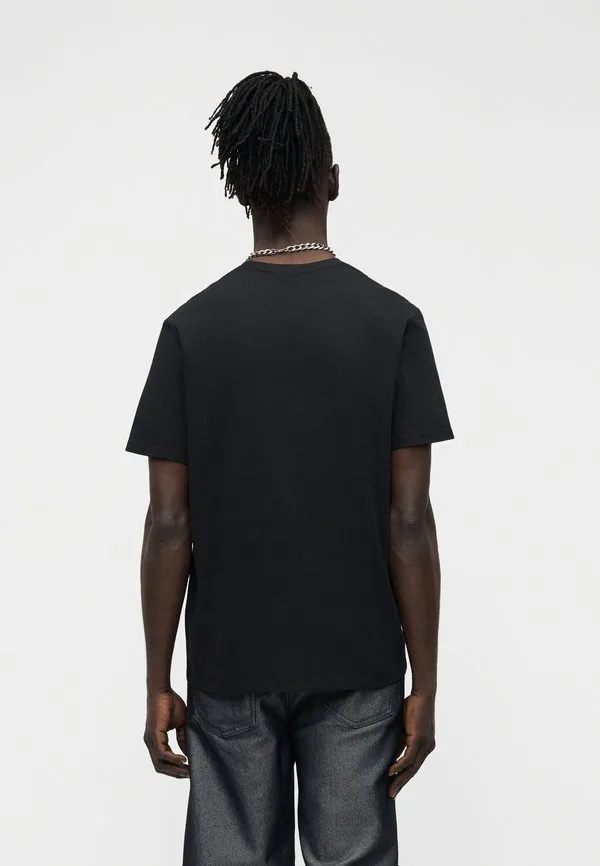 Футболка с микрологотипом и круглым вырезом, базовая футболка Calvin Klein, Black — фото 3
