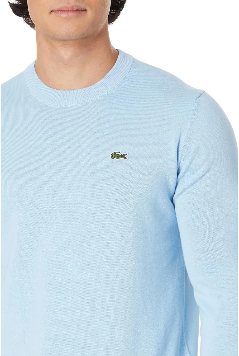 Свитер Lacoste мужской Monochrome с круглым вырезом из хлопка, Overview — фото 3