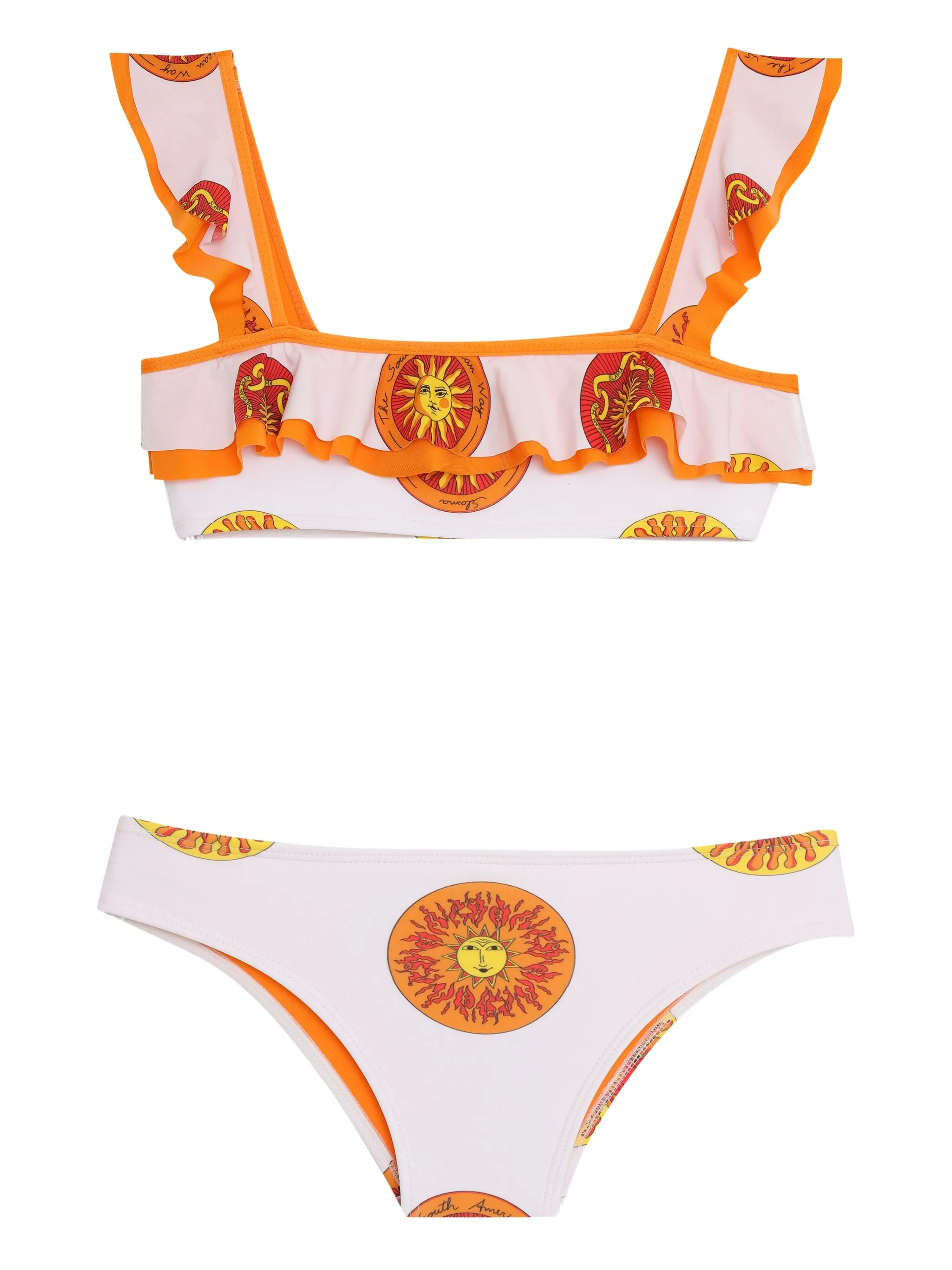 

Бикини с оборками и принтом Amir Slama, белый