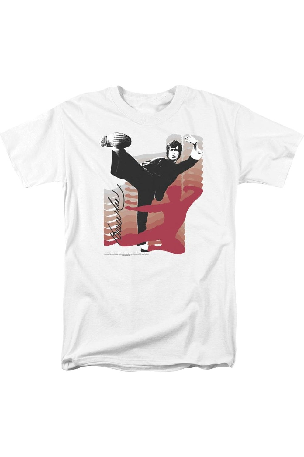 

Футболка с коротким рукавом для взрослых Bruce Lee Kick It Gildan, белый