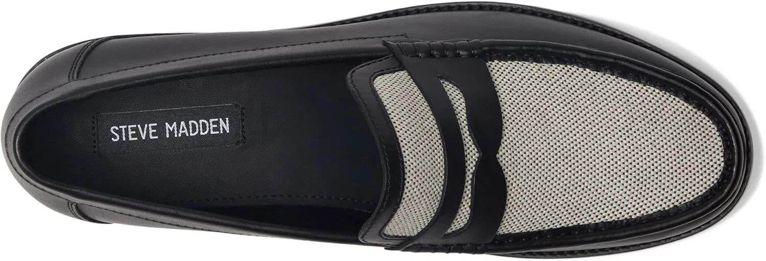 Мужские лоферы Steve Madden Westport в стиле «вождение», Beige-Black — фото 2