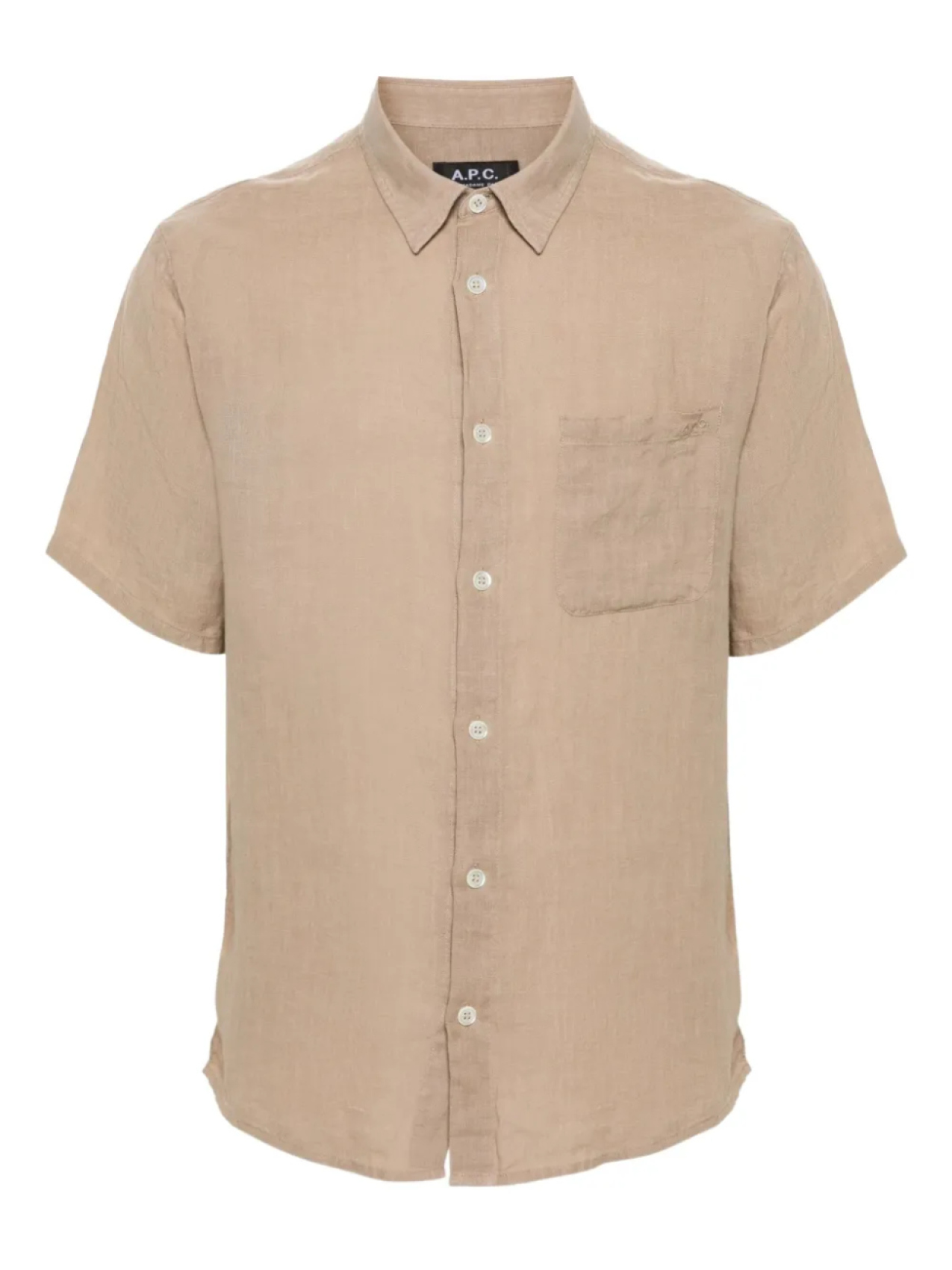 

Льняная рубашка APC A.P.C., нейтральный
