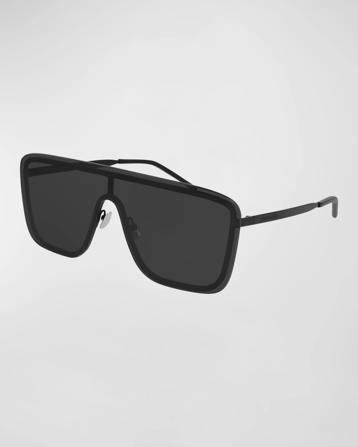 

Зеркальные солнцезащитные очки Mask Shield Saint Laurent, черный