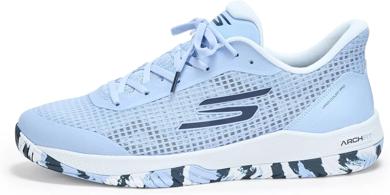 Мужские кроссовки Skechers Viper Court - спортивные кроссовки для пикбола, подходящие для игры на открытом воздухе и в воздухе, с водоотталкивающим покрытием — фото 2