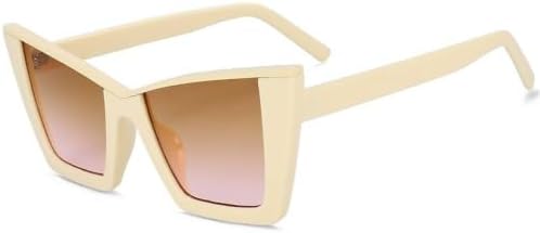 

Солнцезащитные очки в стиле ретро, ​​квадратные, «кошачий глаз», популярные солнцезащитные очки для женщин, черные очки, водительские очки, зеркальные очки с защитой от УФ-излучения UV400 MTZJH, C7yellow