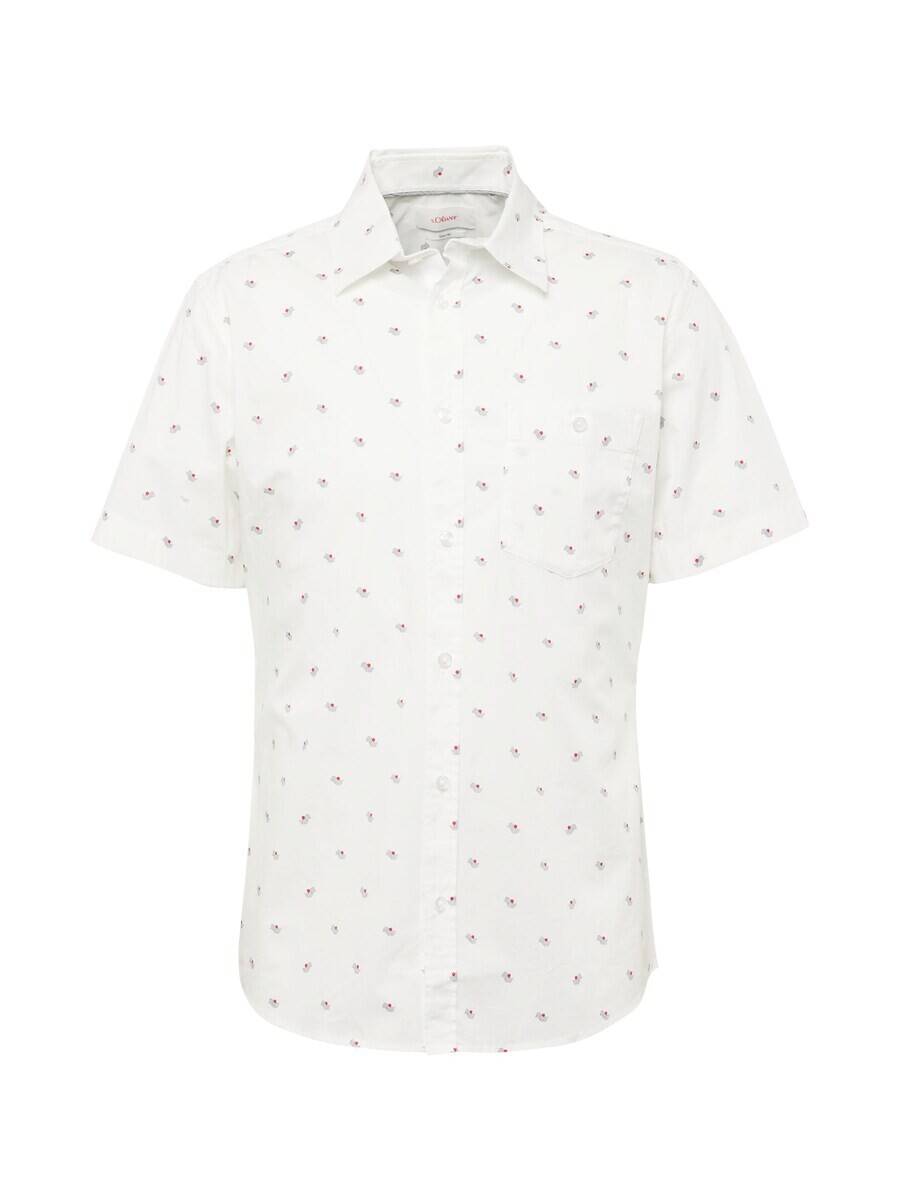 

Повседневная рубашка s.Oliver Slim fit Button Up Shirt, белый