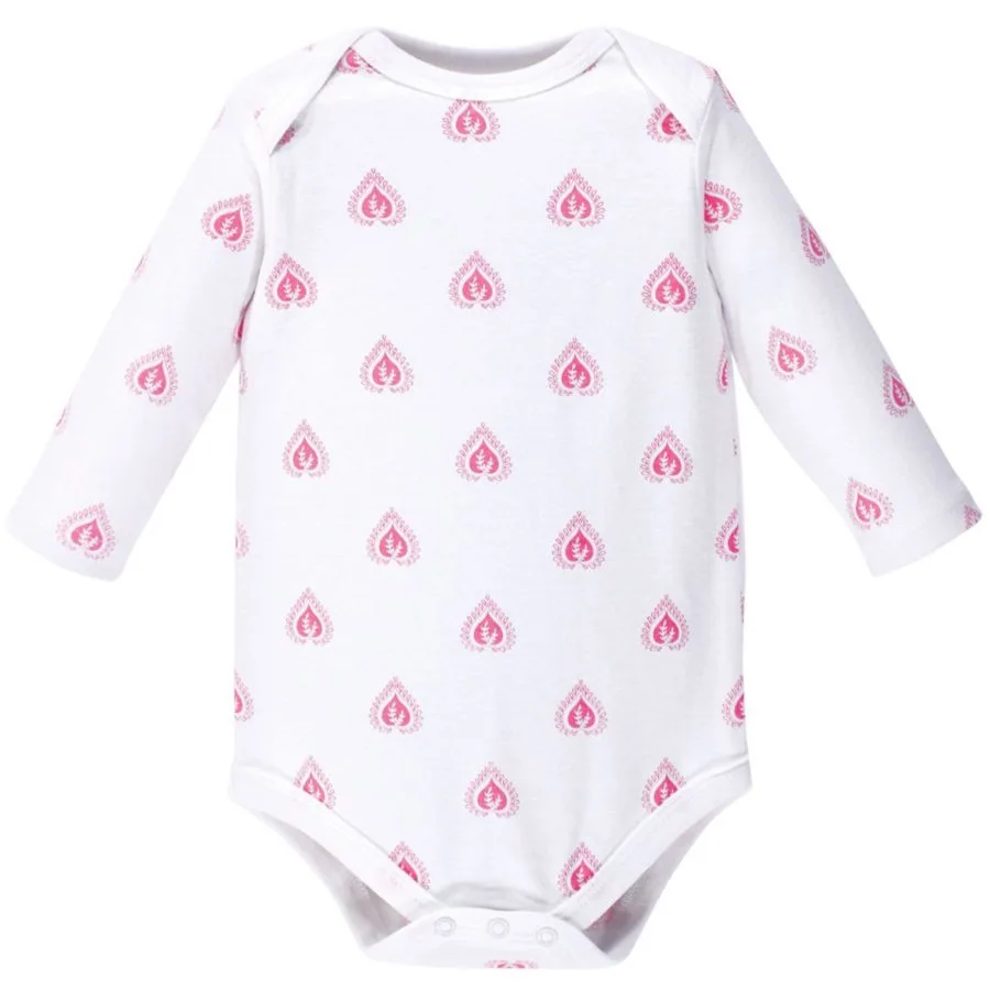 Хлопковые боди с длинными рукавами, комплект из 5 штук с рисунком слона Hudson Baby, Bird Cage — фото 4