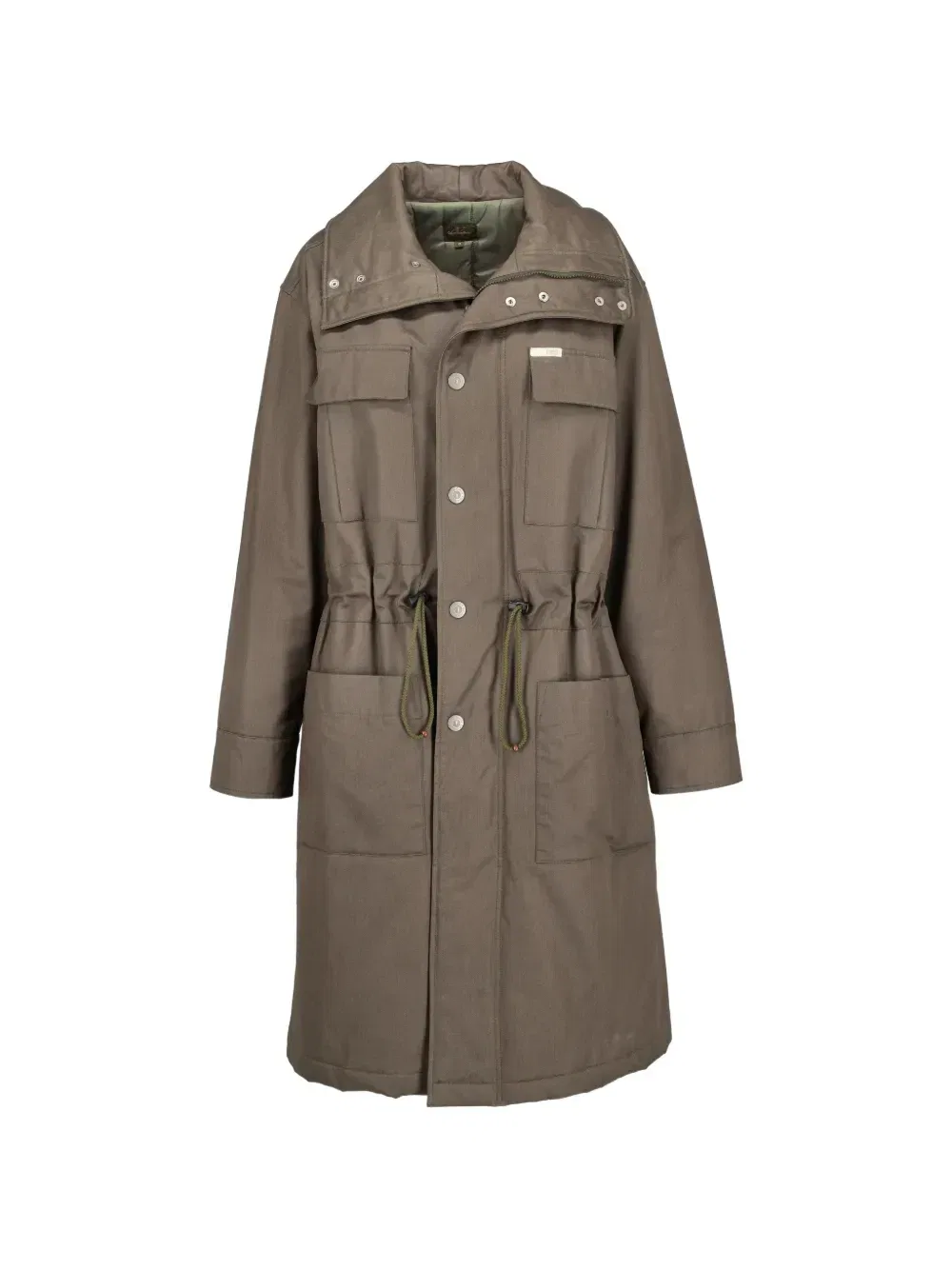 Пальто с кулиской на талии и несколькими карманами Calvin Klein Vintage, зеленый