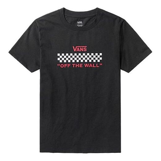 

Футболка boyfriend grid short sleeve black Vans, черный