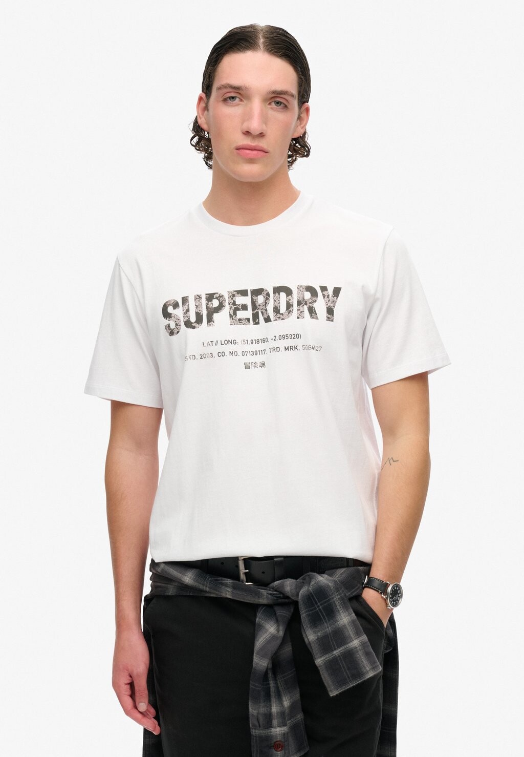 

Футболка с принтом LOGO Superdry, белый
