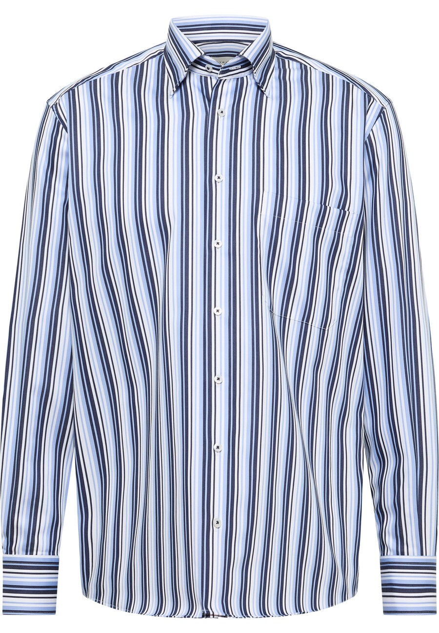 

Рубашка делового кроя Comfort fit ETERNA, темно-синий/светло-голубой