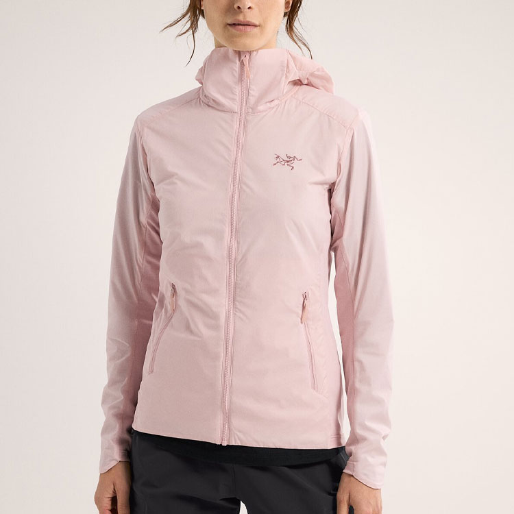 Arcteryx Женская легкая толстовка с капюшоном, Evening Mist Pink/Alpine Rose — фото 4