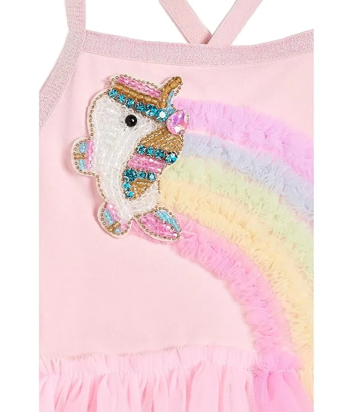 Платье из тюля с единорогом и радугой Unicorn Rainbow Tulle Dress Lola and The Boys, Yellow — фото 3