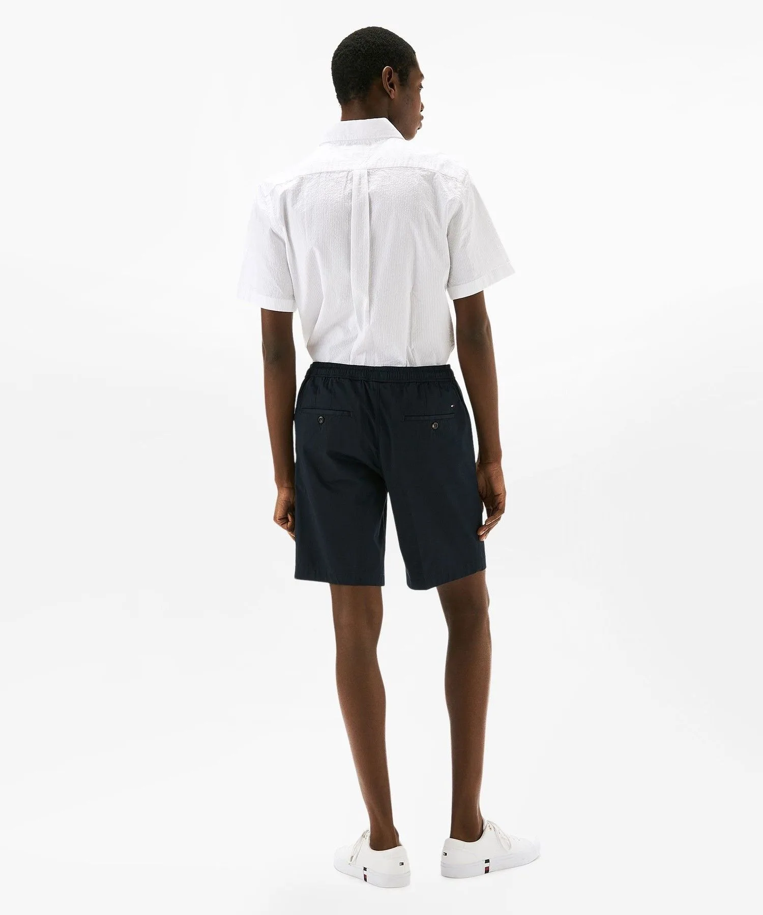 Мужские хлопковые шорты Tommy Hilfiger оливковые — фото 4
