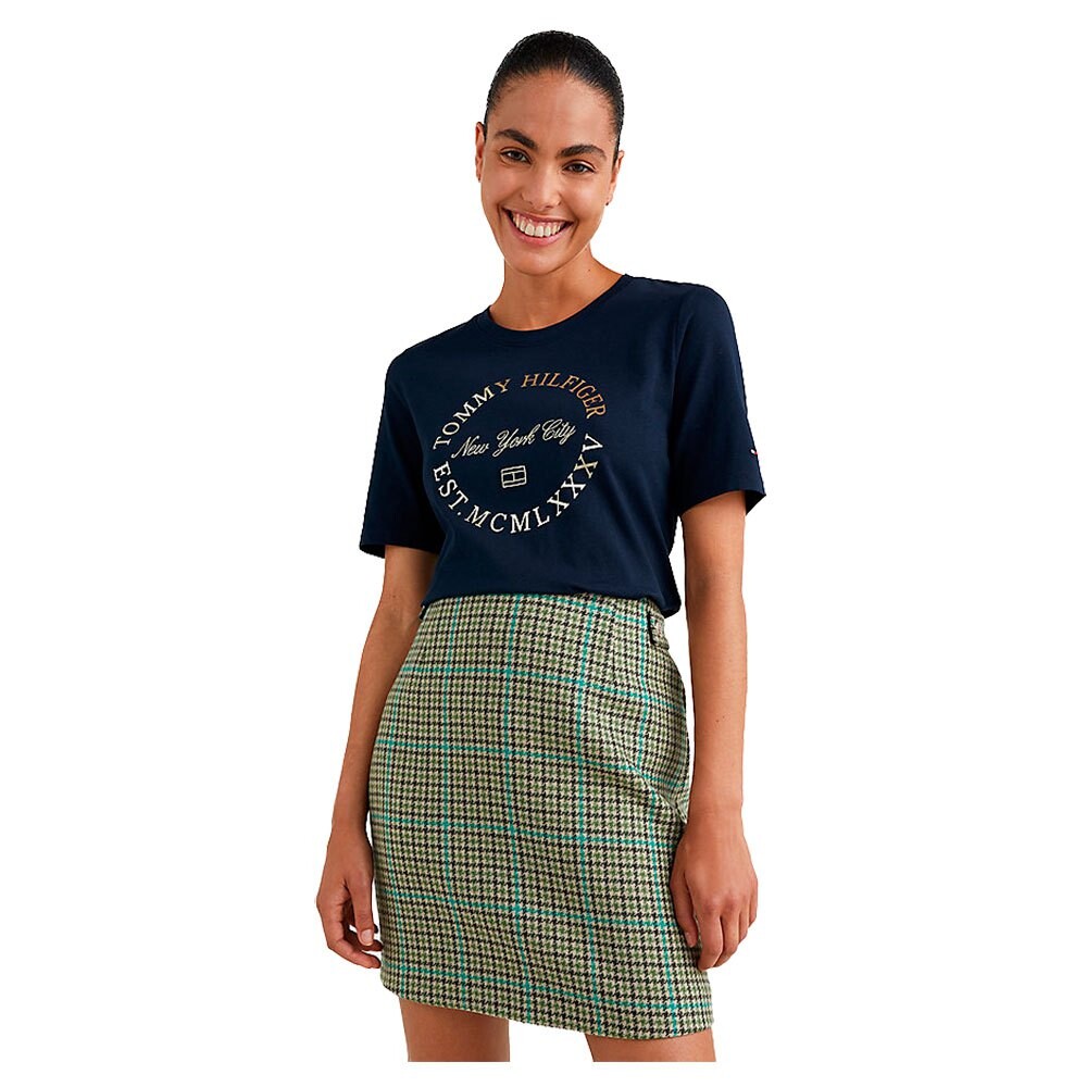 

Футболка Tommy Hilfiger Reg Metallic Roundall, синий