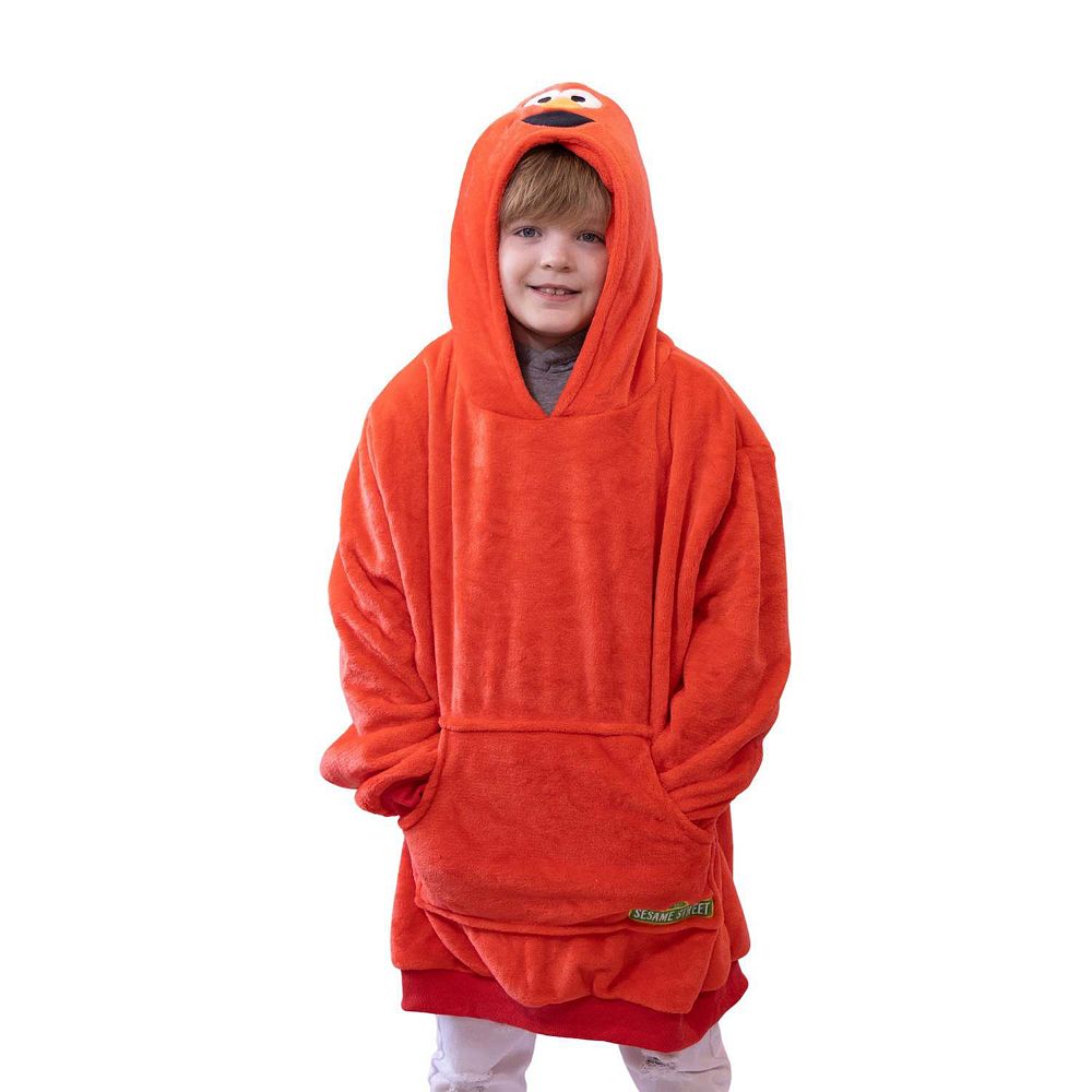 

Унисекс Улица Сезам Elmo Kids Snugible - Двусторонняя подушка с капюшоном и одеялом Plushible, красный