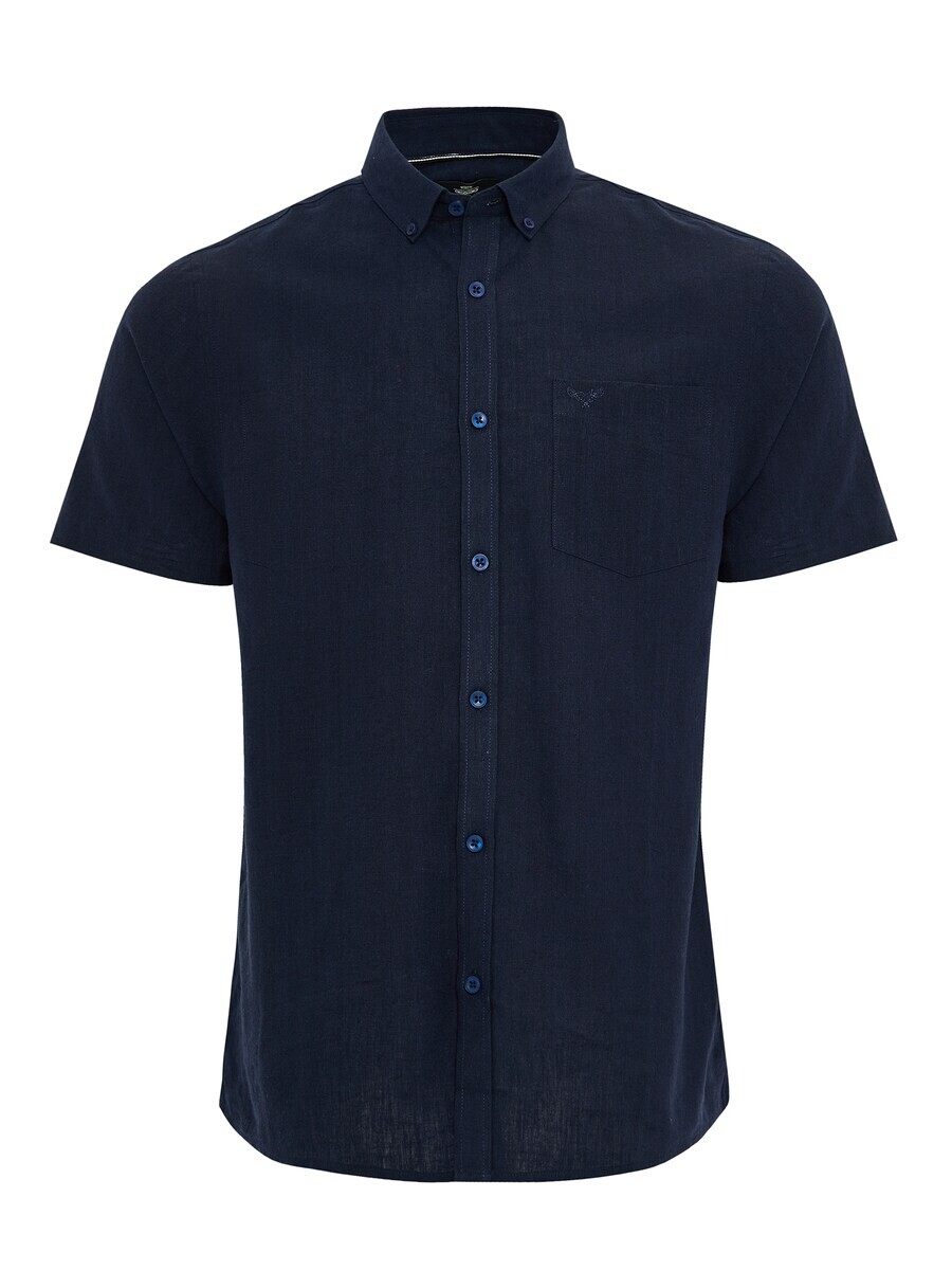 

Рубашка Threadbare Regular fit Button Up Dragon, темно-синий